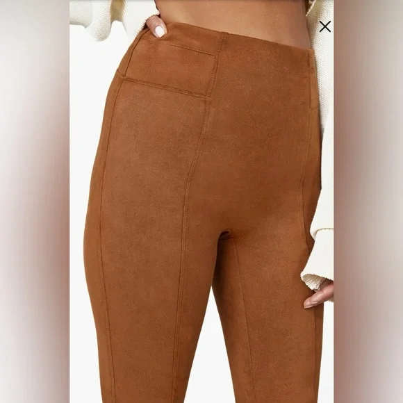 SPANX Faux Suede High-Waisted Leggings - Picture 4 of 12